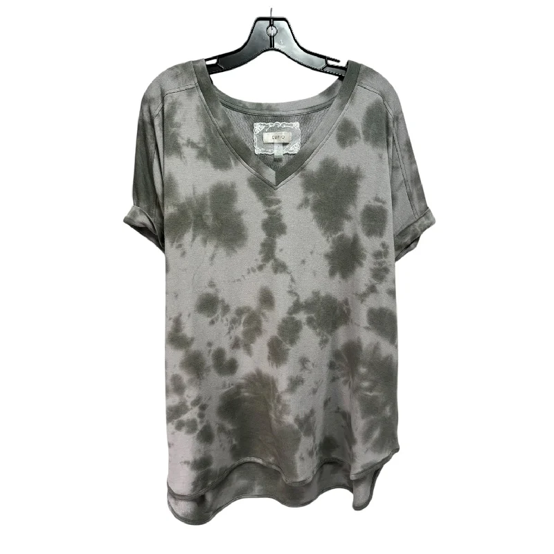 Casual Choice Top Short Sleeve By Cupio In Tie Dye Print, Size: 2x
