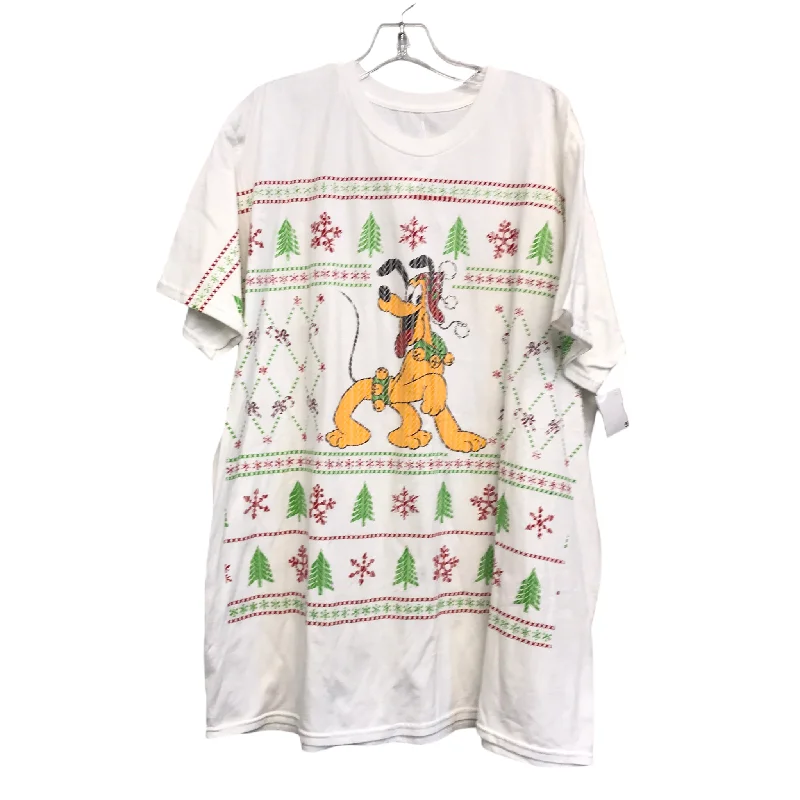 Warm Chic Outfits Top Short Sleeve By Disney Store In White, Size: 1x