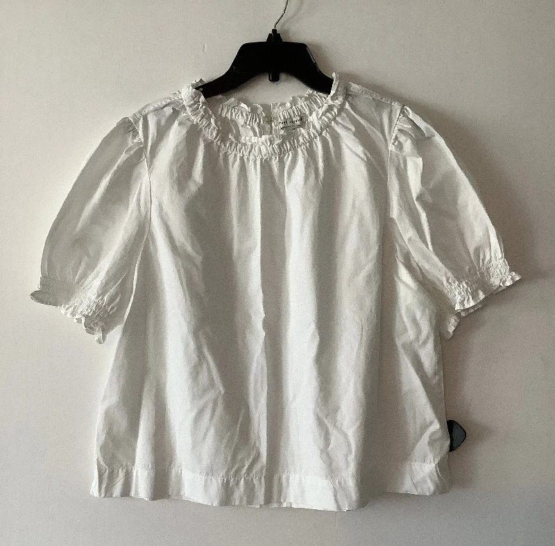 Stylish Casuals Top Short Sleeve By Free Assembly In White, Size: Xl