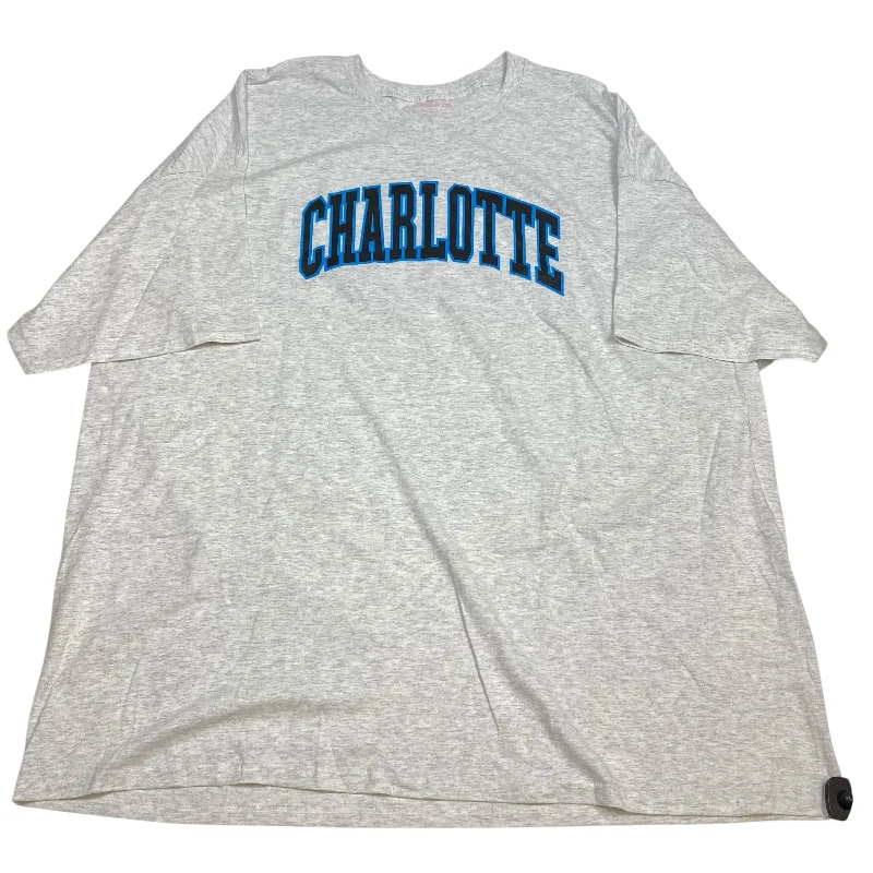 Easy Comfort Style Top Short Sleeve By Girl Tribe Co In Grey, Size: Xxl