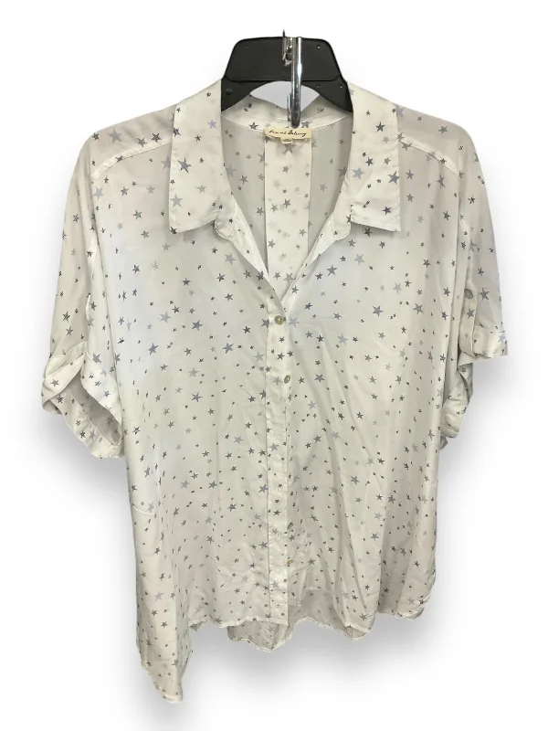 Lazy Style Top Short Sleeve By Jane And Delancey In White, Size: 2x