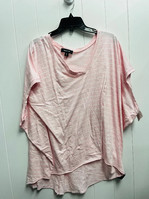 Stylish Casuals Top Short Sleeve By Karen Kane In Pink, Size: Xl