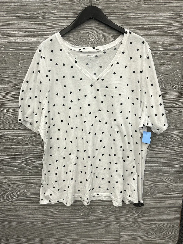 Urban Style Top Short Sleeve By Lane Bryant In White, Size: 3x