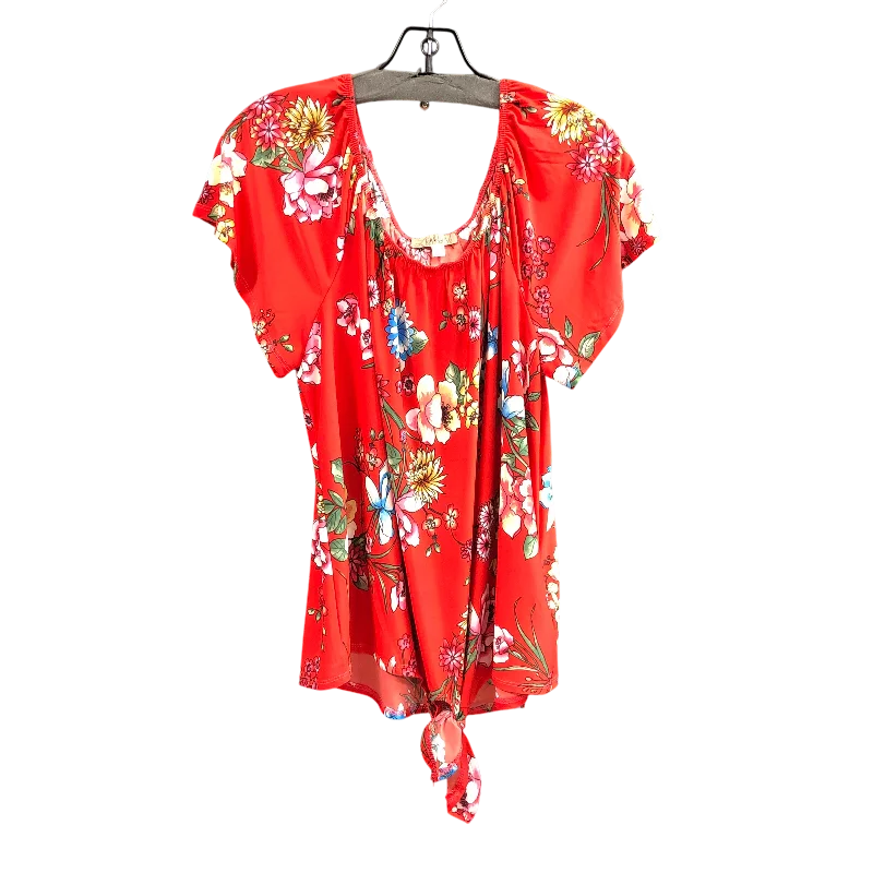 All-Day Comfort Top Short Sleeve By Lavish In Red, Size: 1x