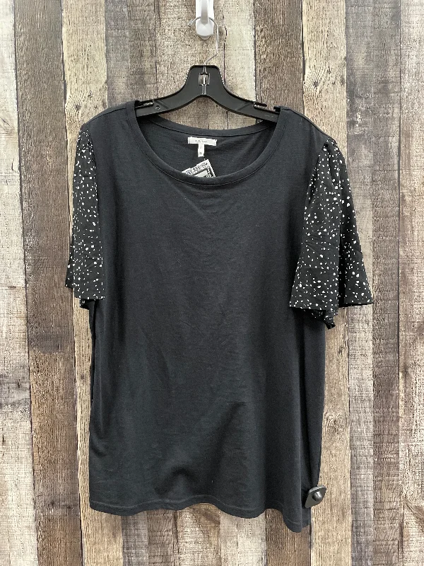 Easy Fashion Top Short Sleeve By Maurices In Black, Size: Xl