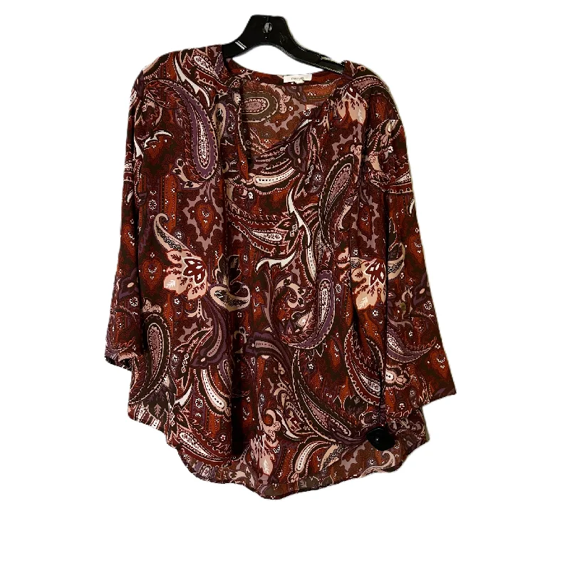 Playful Style Top Short Sleeve By Maurices In Multi-colored, Size: 1x