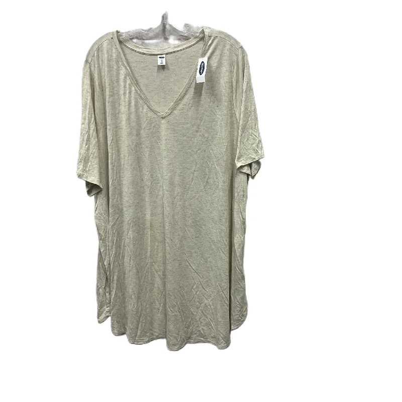 Youthful Top Short Sleeve By Old Navy In Cream, Size: 4x