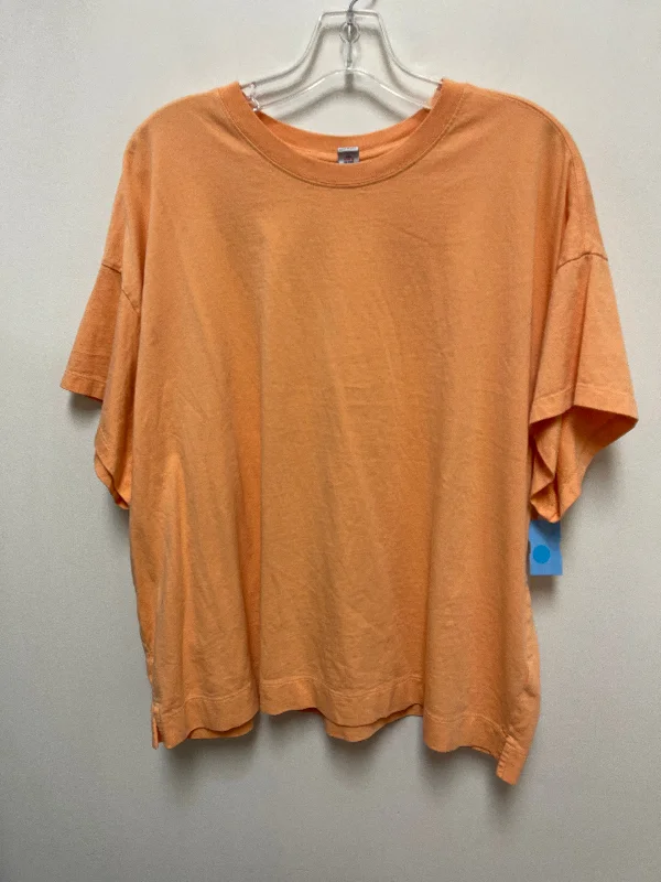 Stylish Fit Top Short Sleeve By Old Navy In Orange, Size: 2x