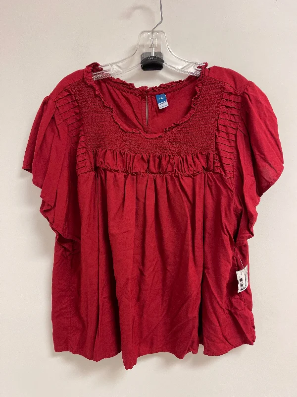 Sports And Leisure Top Short Sleeve By Old Navy In Red, Size: 2x