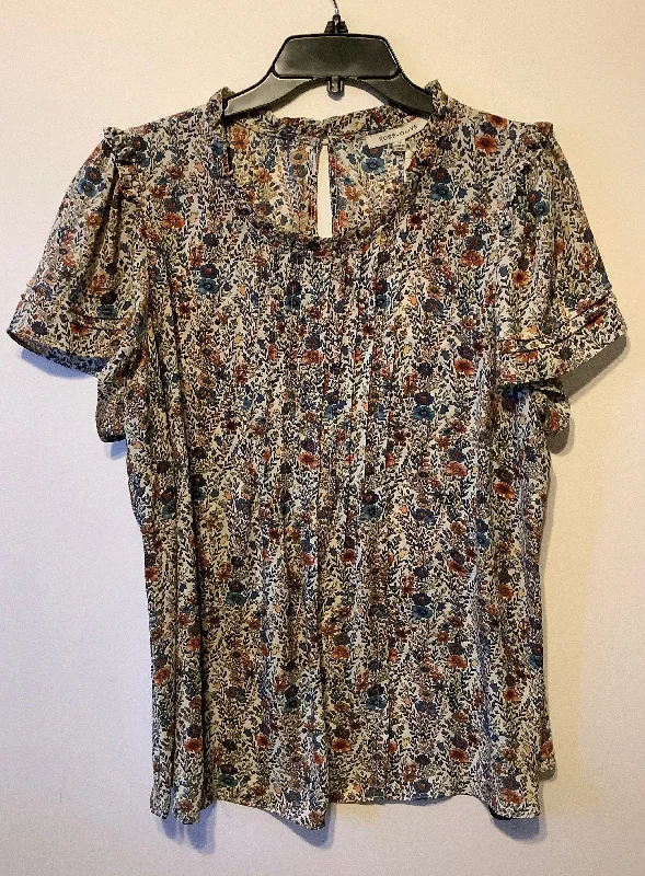New Products Top Short Sleeve By Rose And Olive In Floral Print, Size: 1x