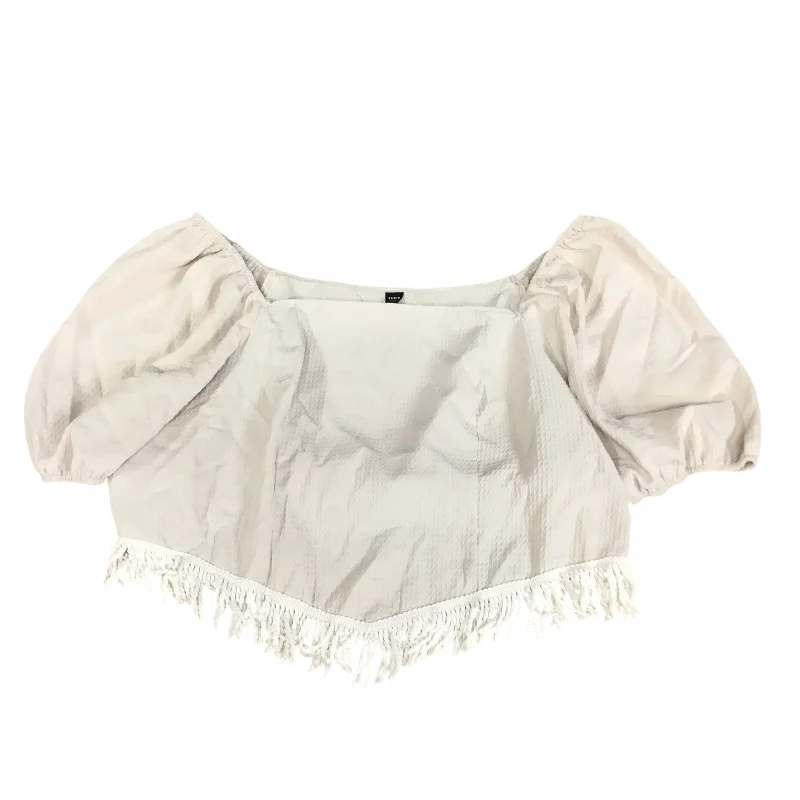 Sweet Style Top Short Sleeve By Shein In Tan, Size: 4x