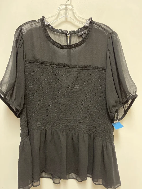 Comfortable Design Top Short Sleeve By Torrid In Black, Size: 3x