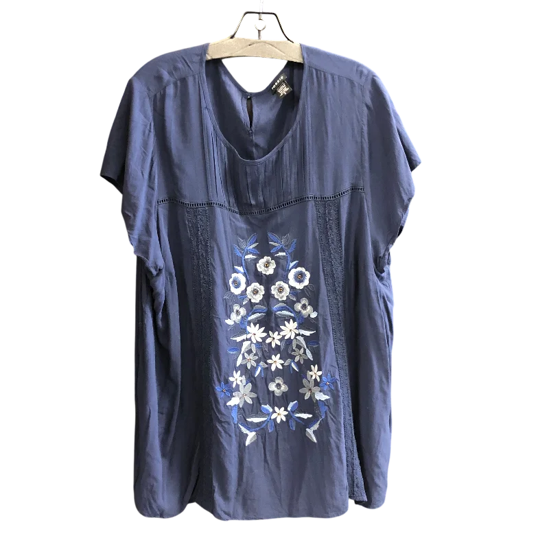 Goddess Style Top Short Sleeve By Torrid In Blue, Size: 3x