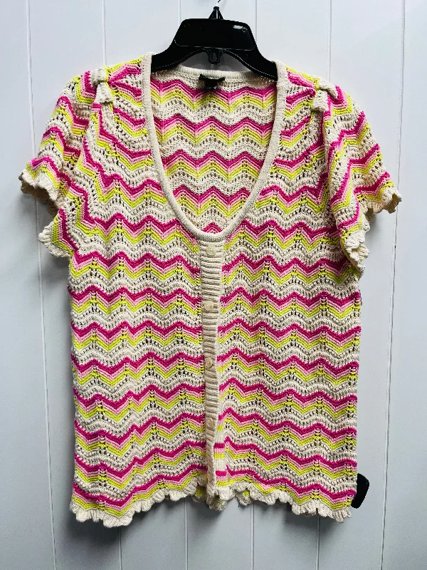 Beautiful Romance Top Short Sleeve By Torrid In Pink & Yellow, Size: 1x