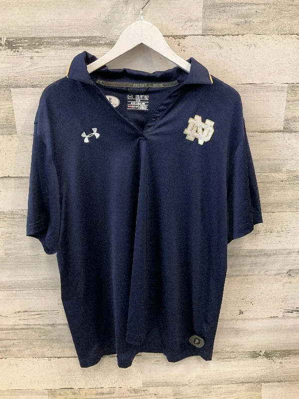 Relaxed Weekend Wear Top Short Sleeve By Under Armour In Blue, Size: 3x
