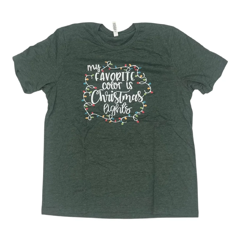 Exquisite Design Top Ss By Bella + Canvas In Green, Size:Xl