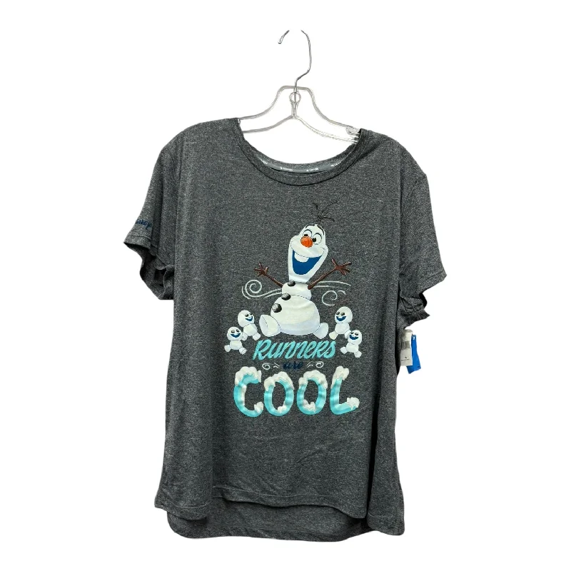 Ethnic Style Top Ss By Disney Store In Grey, Size:2X