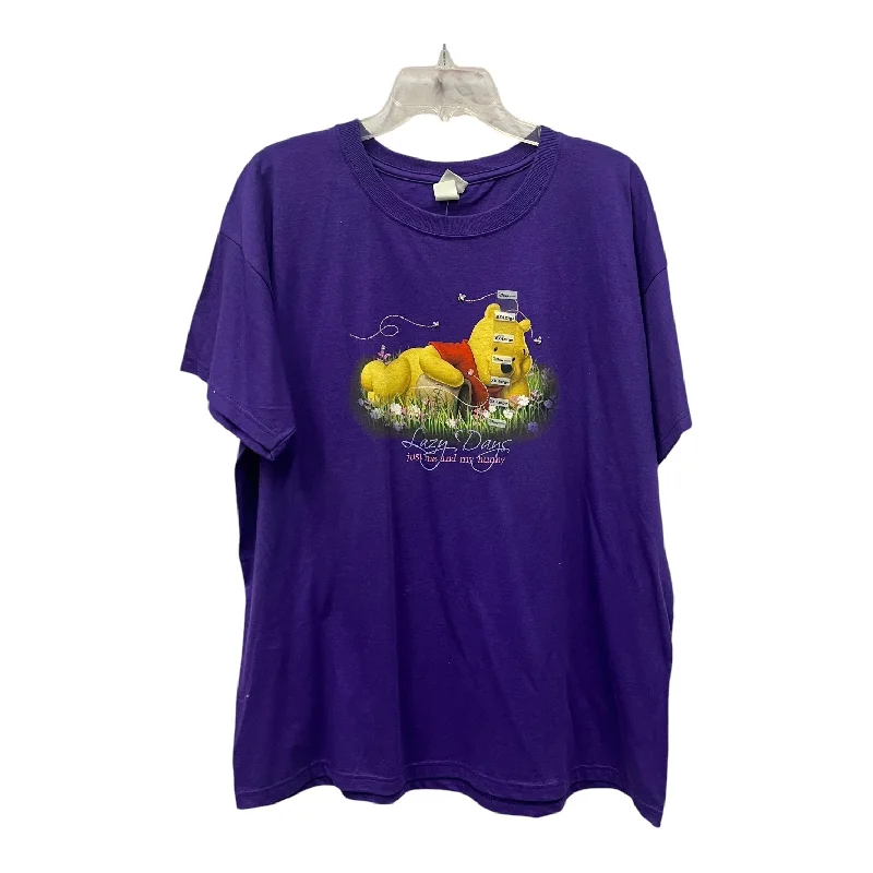 Fashion Wear Top Ss By Disney Store In Purple, Size:2X