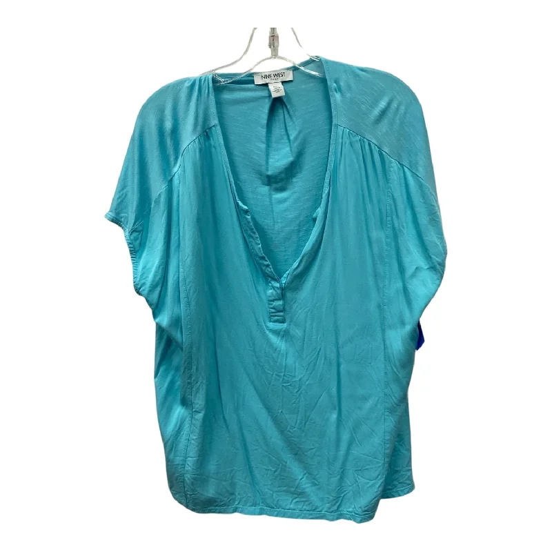 Customized Version Top Ss By Nine West In Blue, Size:1X