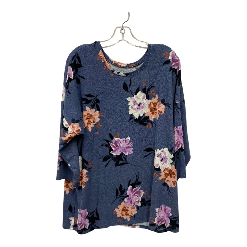 Soft Fashion Top Ss By Torrid In Blue, Size:1X