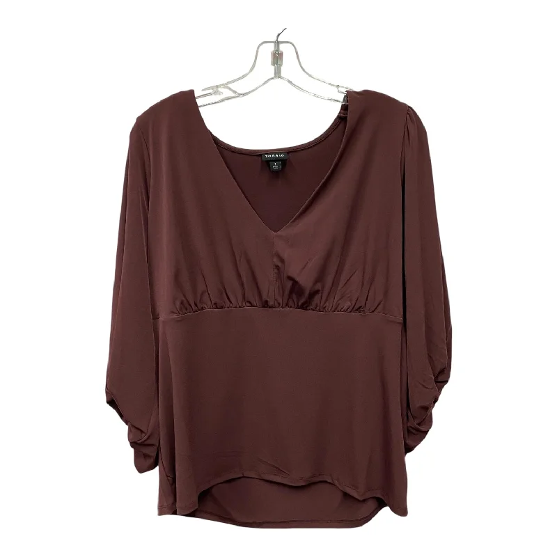 Cozy Fit Top Ss By Torrid In Purple, Size:1X