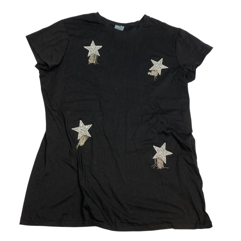 Weekend Comfort Tunic Short Sleeve By Arula In Black, Size: Xl