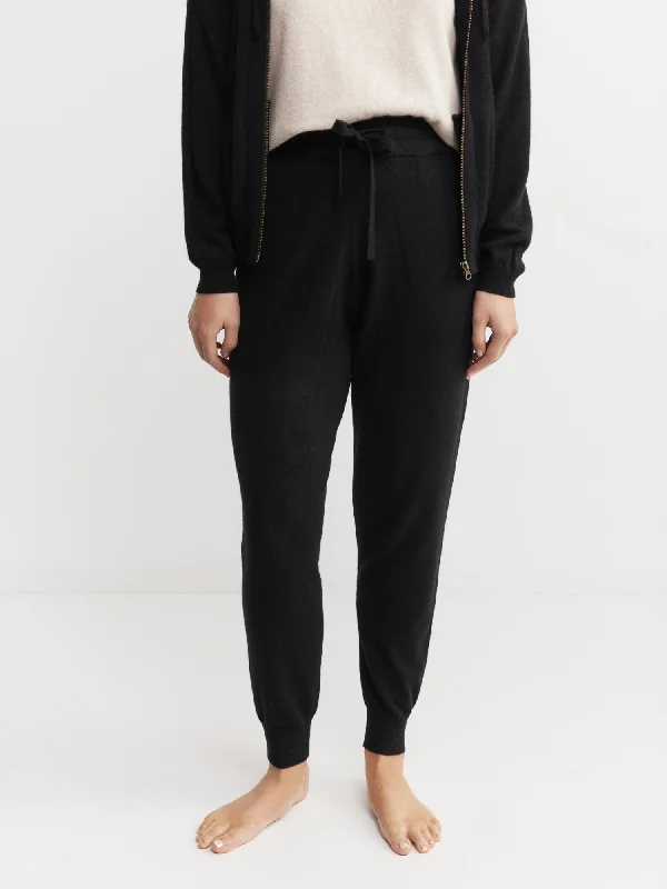 Noble Temperament Unisex Essential Cashmere Jogger - Black