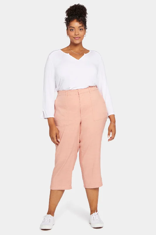 Relaxed Weekend Wear Utility Pants In Plus Size - Soulmate