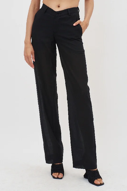 V Black Tailored Trousers