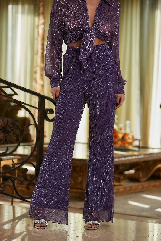 Creative Prints Victoria Purple Pull On Pants