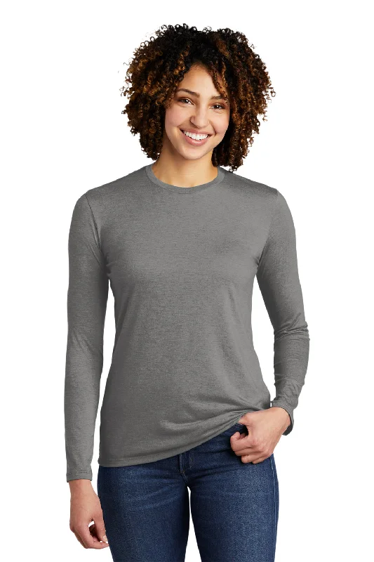 Exquisite Design Allmade Womens Long Sleeve Crewneck T-Shirt - Aluminum Grey