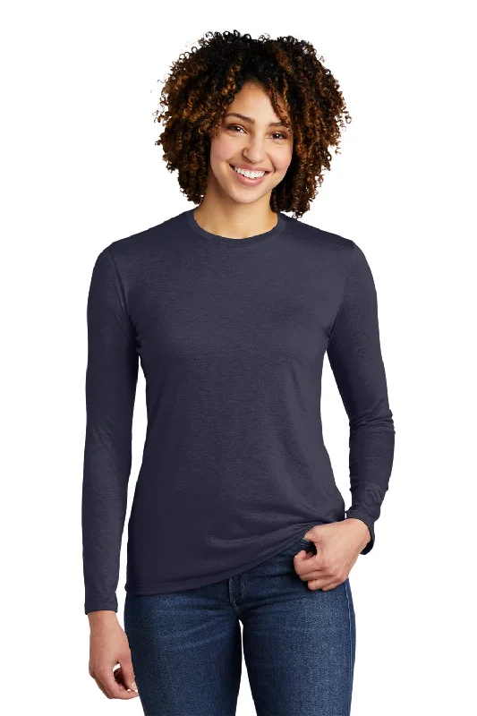 Trendy Layers Allmade Womens Long Sleeve Crewneck T-Shirt - Rebel Blue