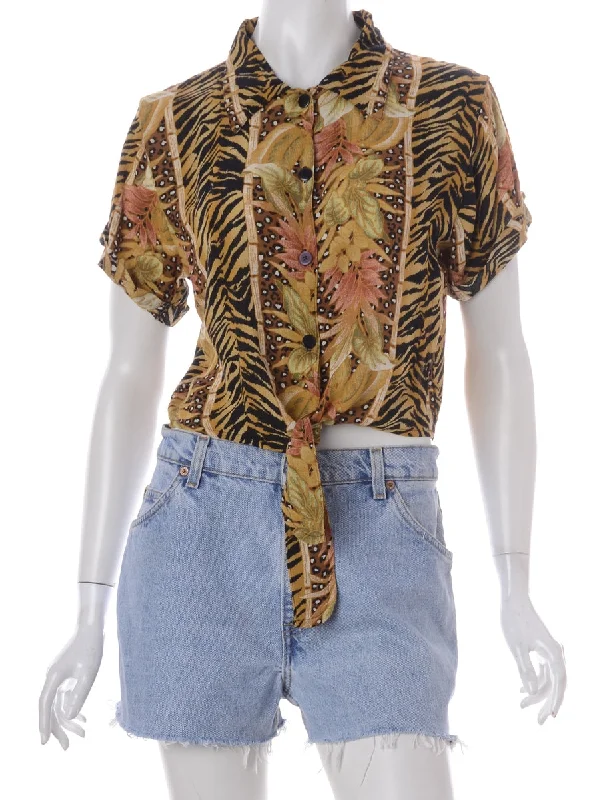 Urban Chic Label Peggy S/S Print tie Blouse