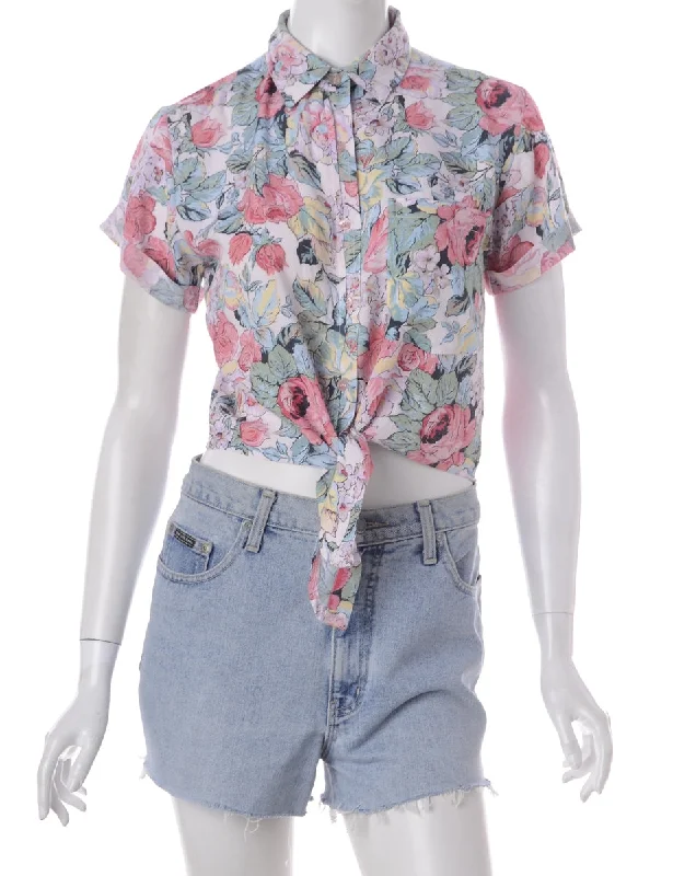 Cozy Outfit Label Peggy S/S Print Tie Blouse