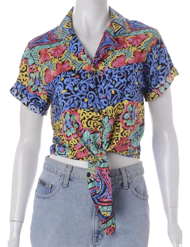 Relaxed Wear Label Peggy S/S Print tie Blouse