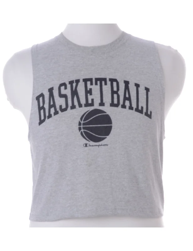 Mid-length Style Label Polly Cropped Sports T Vest