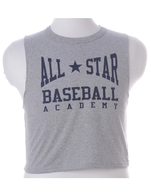 Elegant Style Label Polly Cropped Sports T Vest