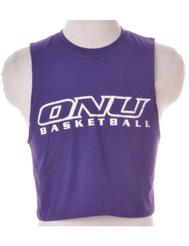 Fashionable Ease Label Polly Cropped Sports T Vest