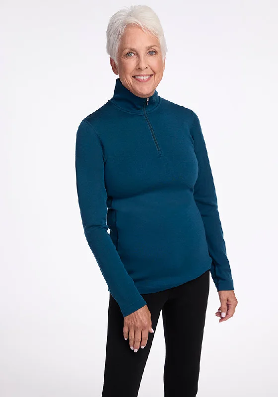Ethnic Style Brooke 1/4 Zip - Real Teal