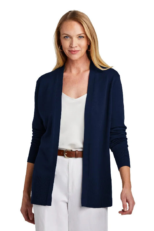 Warm Layers Brooks Brothers Womens Long Sleeve Cardigan Sweater - Navy Blue