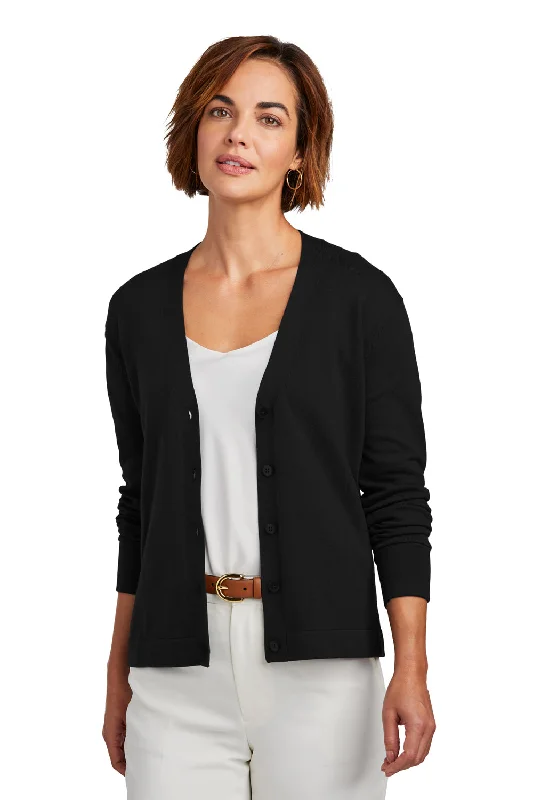 Trendy Looks Brooks Brothers Womens Long Sleeve Cardigan Sweater - Deep Black