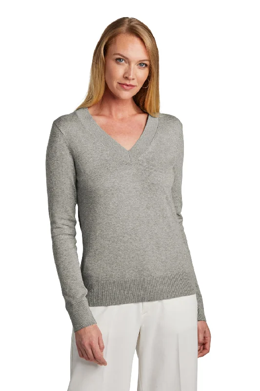 Light Layers Brooks Brothers Womens Long Sleeve V-Neck Sweater - Heather Light Shadow Grey Light Layers Brooks Brothers Womens Long Sleeve V-Neck Sweater - Heather Light Shadow Grey