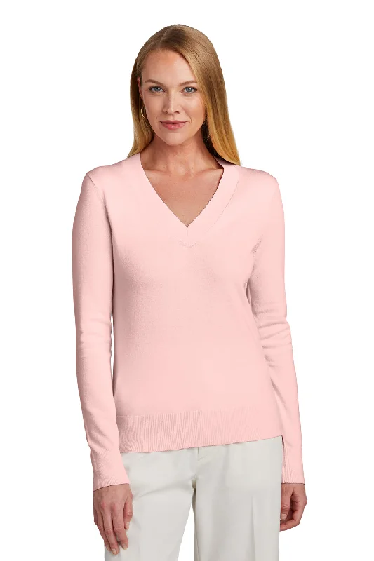Elegant Dressing Brooks Brothers Womens Long Sleeve V-Neck Sweater - Pearl Pink