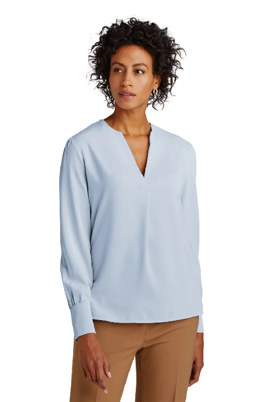 Windbreaker fashion Brooks Brothers Womens Anti Static Open Neck Long Sleeve Blouse - Heritage Blue Windbreaker fashion Brooks Brothers Womens Anti Static Open Neck Long Sleeve Blouse - Heritage Blue