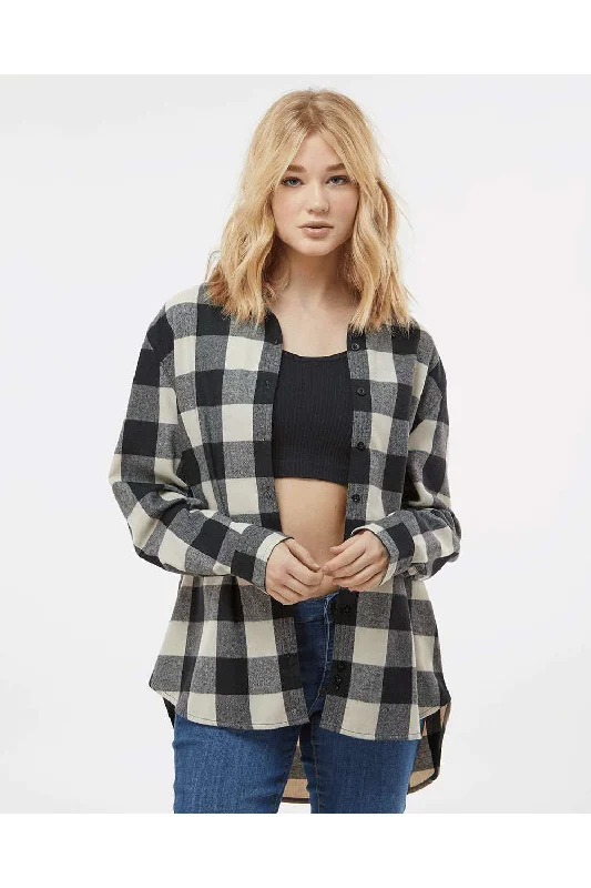 Bright Colors Burnside Womens Boyfriend Flannel Long Sleeve Button Down Shirt - Ecru/Black Buffalo Bright Colors Burnside Womens Boyfriend Flannel Long Sleeve Button Down Shirt - Ecru/Black Buffalo