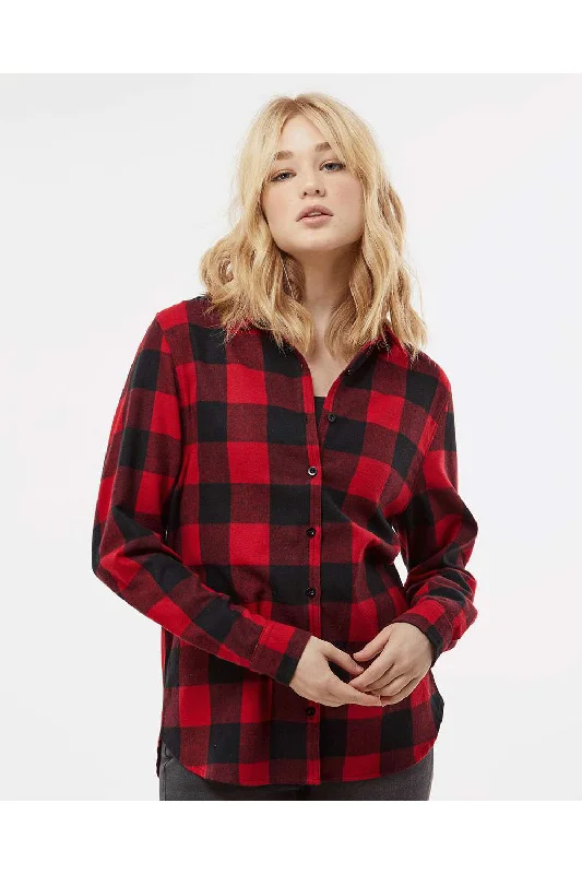 Youthful Vitality Burnside Womens Boyfriend Flannel Long Sleeve Button Down Shirt - Red/Black Buffalo Youthful Vitality Burnside Womens Boyfriend Flannel Long Sleeve Button Down Shirt - Red/Black Buffalo