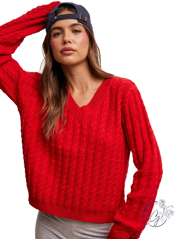 Sports Cool Cranberry Chic Pullover Sweater