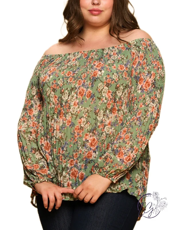 Personal Charm Curvy Out On The Town Chiffon Top