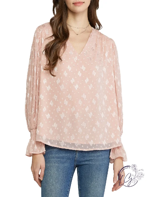 Trendy Casuals Curvy Flying Above Chiffon Blouse