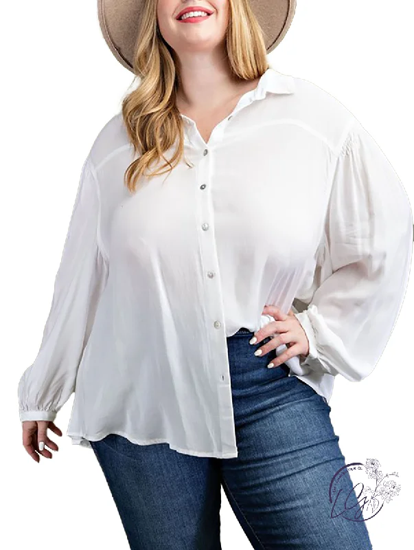 Comfortable Dresses Curvy Getting My Way Basic Button Down